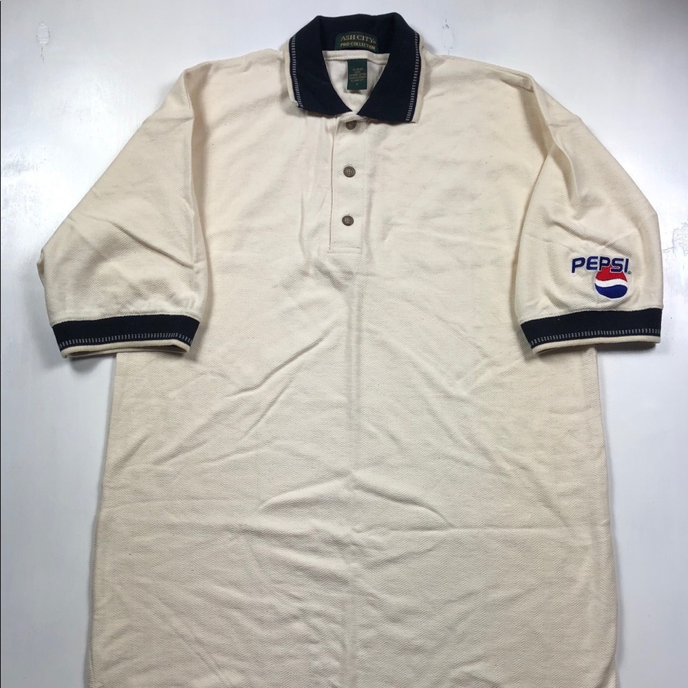 Vintage Pepsi Embroidered Polo Shirt Short Sleeve